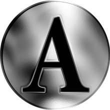 Náhled Averzní strany - Slovenská jména - Adrián - velká stříbrná medaile 1 Oz